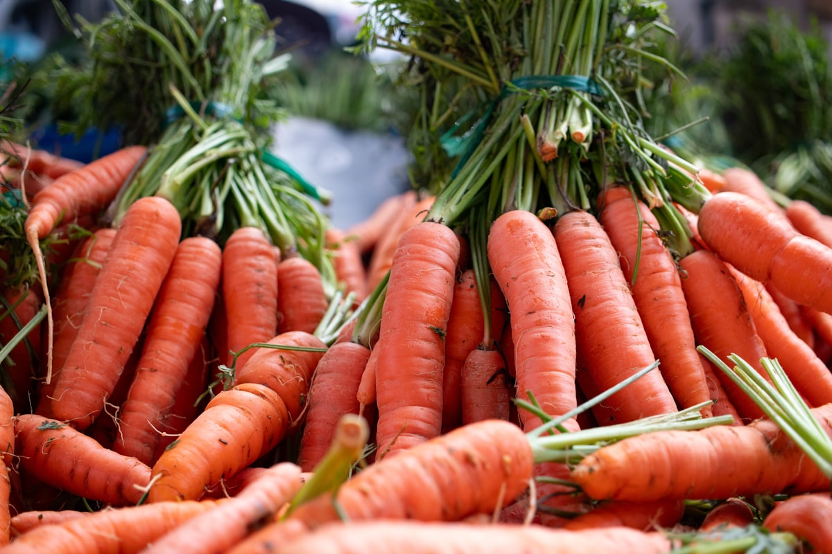 Carrots and sweet potatoes for vitamin A